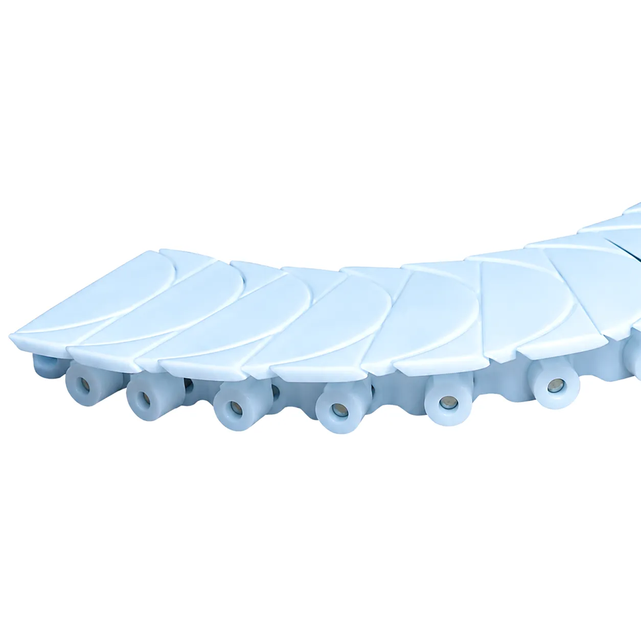 Gapless seamless flexible chain plate belt